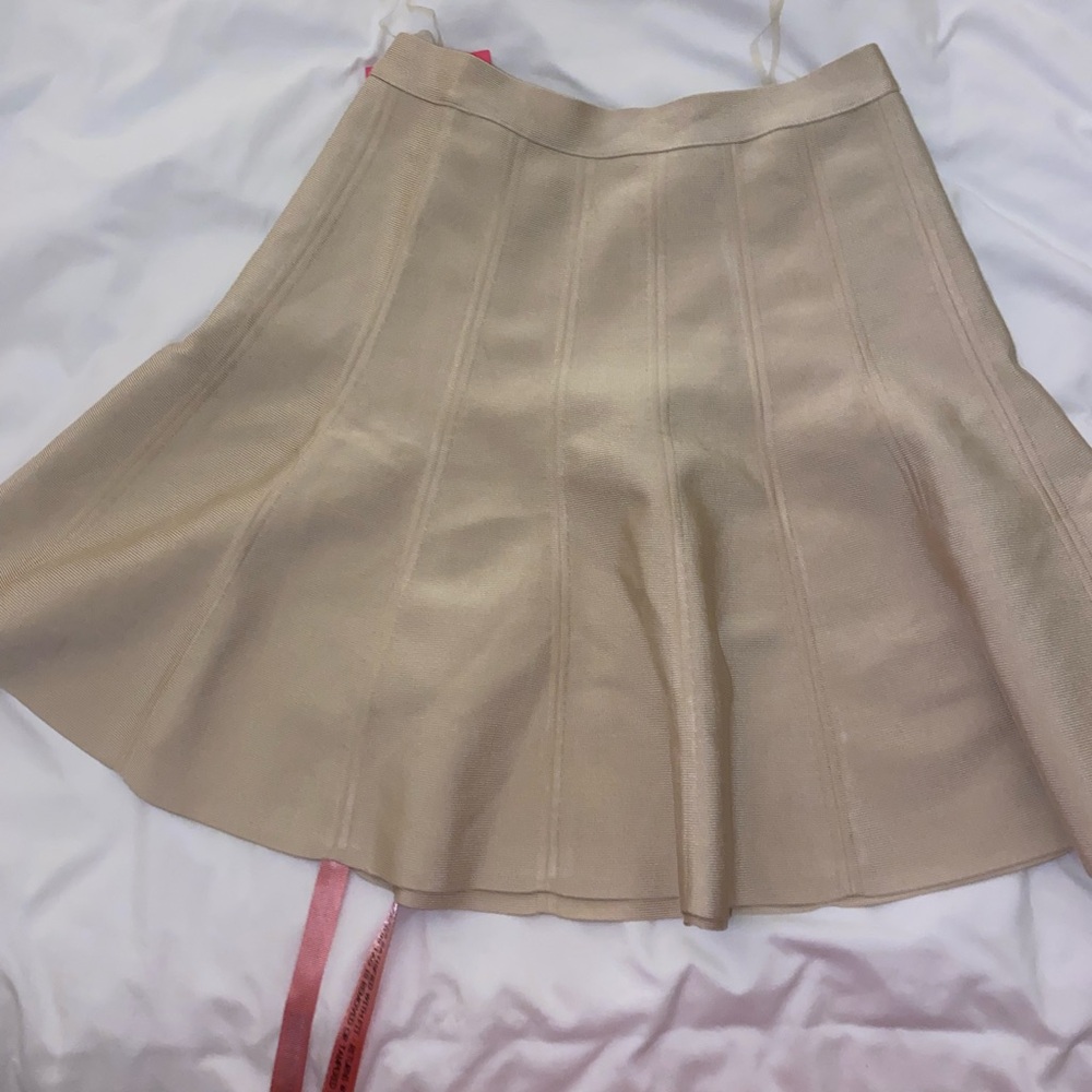 Elegant Beige A-Line Skirt